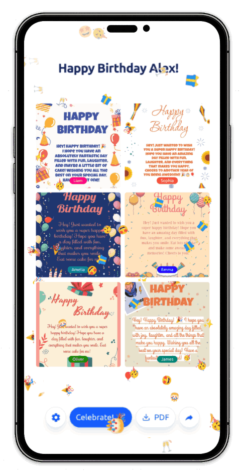 group birthday cards finished mobile